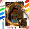 Princess Jasmine Oil Art Painting Kit Home Wall Decor Handmade Gift Beautiful Elegant Arabian Queen Bedroom Decor Sparkling Art