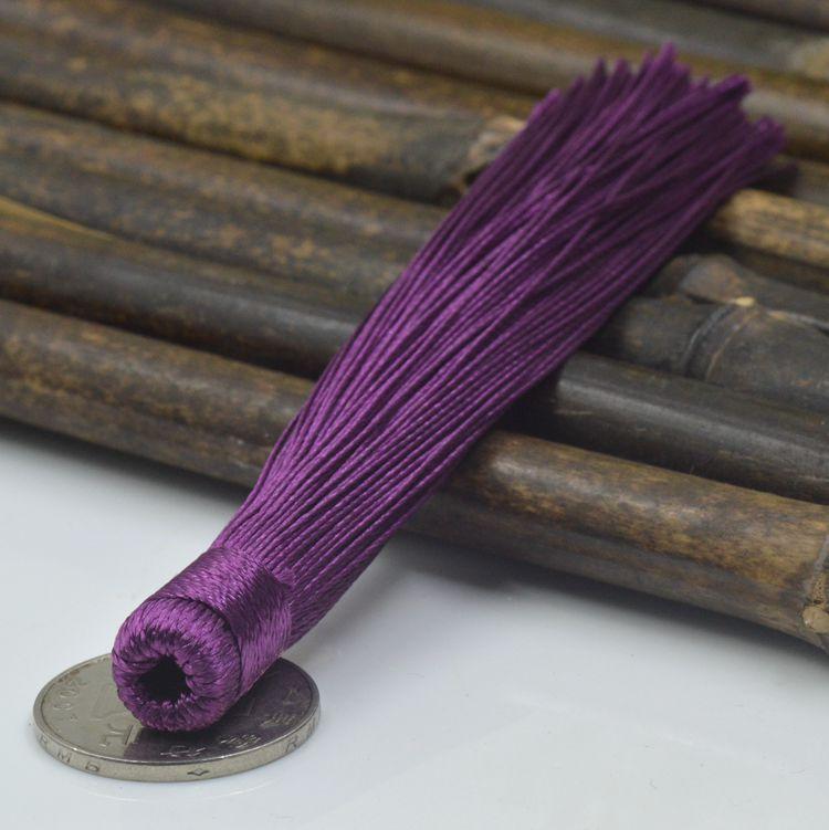 

Китайская кисточка ручной работы, подвесные украшения для автомобиля, ушки-кисточки длиной 12 см Small tassel темно-фиолетового