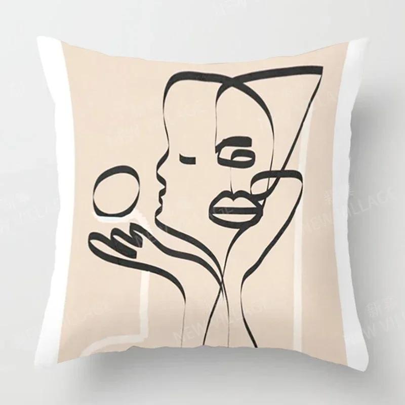 Nordic Fall Home Decor Autumn Throw Pillow Cover Sofa Cushion Cover Modern Morandi