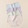 Fentengkan 4-piece Floral Pure Cotton Crotch Waist Triangle Women's Underwear