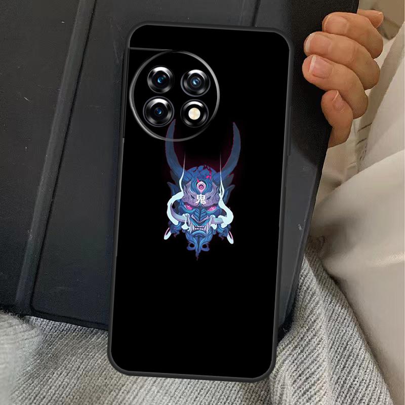 Samurai Oni Mask Case For OnePlus 11 10 9 8 Ace Pro 11R 9RT 10T 8T OnePlus Nord N20 N10 2T CE 2 Lite Cover