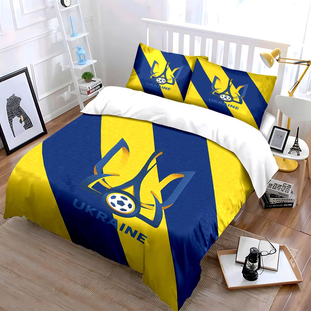Ukraine Flag Bedding Set Bedding Duvet Cover Set Duvet Cover Pillowcases (1 * Duvet Cover 2 * Pillowcases, without duvet insert)