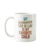 Ceramic Coffee Mug with Printed Text Son In Law Is My Favorite Child Durable Dishwasher Safe Gift Idea for Family Use