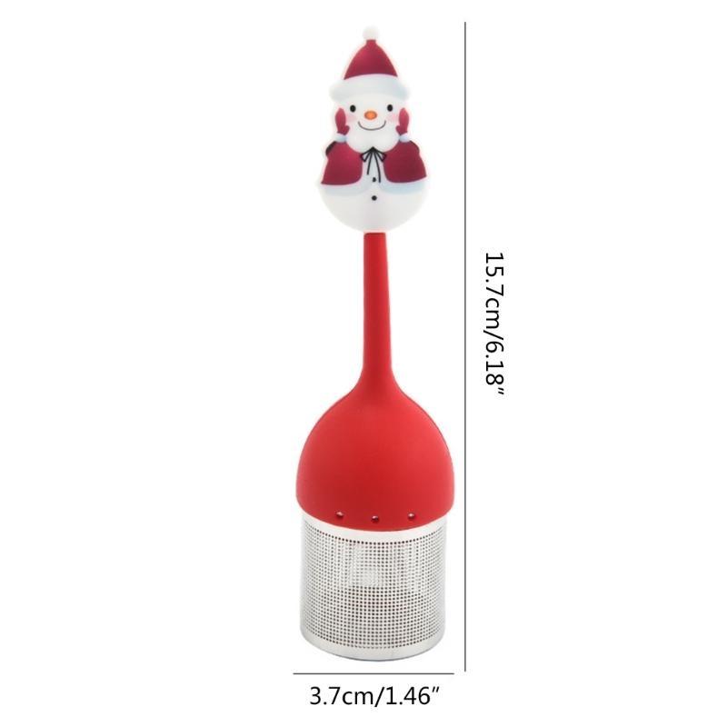 652F Silicone Tea Infuser Christmas Series Reusable Tea Diffuser Tea Filters 6 Styles