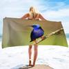 Rare Birds Print Large Oversized Beach Towel Highly Absorbent Microfiber Bath Towel Quick Dry Blanket for Kids and Adults Gift