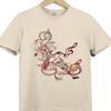 Hummingbird Graphic T Shirt Bird Art Tee Nature Design with Music Notes