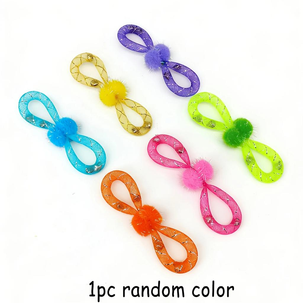 3/1Pc Pet Cat Hose Toy with Bell, Assorted Colors Bow Decor Cat Toy, Relieve Boredom Self-Amusement Interactive Toy