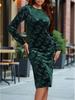 2025 Autumn/Winter Long-Sleeved Bodycon Midi Dress - Elegant Socialite Style 