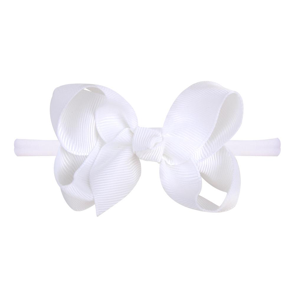 12 Colour Baby Girls Elastic Hair Band Accessories Grosgrain Ribbon Hair Bows and Headbands for Infants Newborns