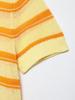 2026 Summer Yellow Striped Short-Sleeved Women's Knitwear