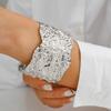 Punk Hip Hop Uneven Bracelet Bangles For Women Statement Alloy Cuff Opening Rough Bangles Men Jewelry Party Steampunk