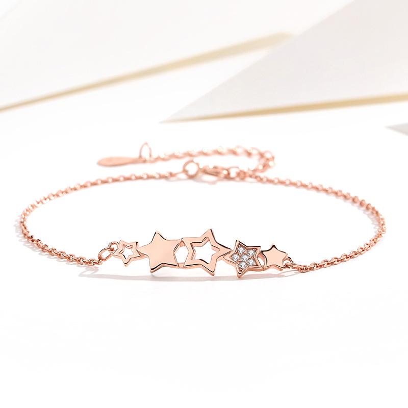 

Rose Gold Ferris Wheel Star Bracelet: Sterling Silver, High-End Jewelry for Women – Ideal Christmas or Birthday Gift 925 Silver (Excluding Tax)