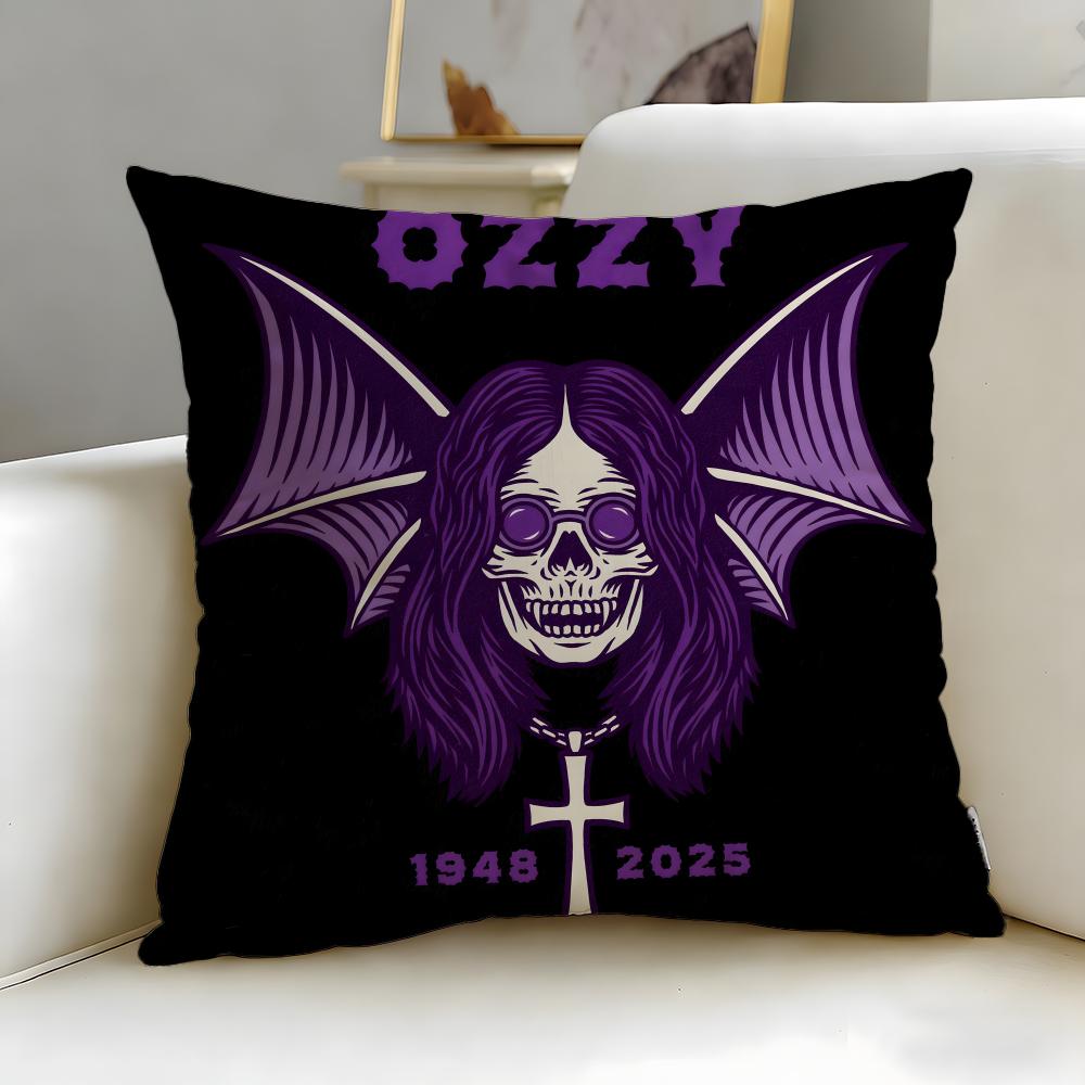classic singer Ozzy Osbourne Cushion Cover Soft  EasyWash Pillow Case  Versatile for Couch Bed Travel and Office