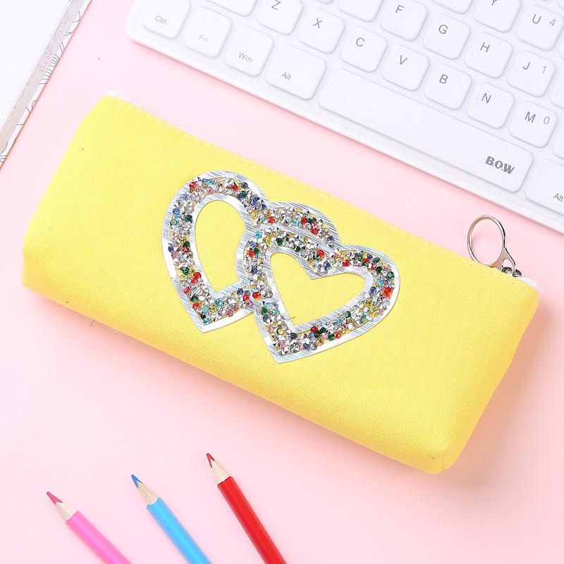 1 Pcs Kawaii Pencil Case Laser love Estuches School Pencil Box Pencilcase Pencil Bag School Supplies Stationery