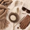 Windproof Ear Warmers Knitted Faux Fur Earmuffs Warm Plush Soft Thickened Fleece Cold Weather Accessories Warmers Protection Headband for