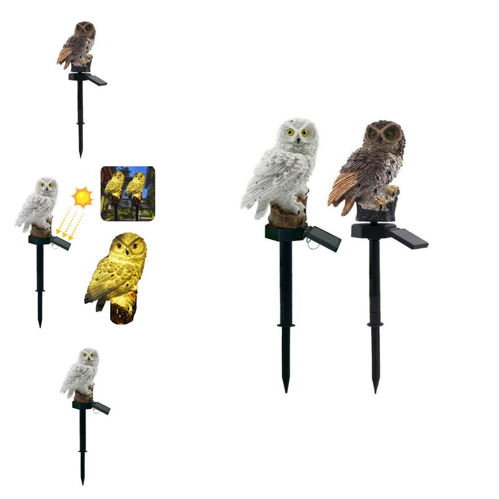 Adorable Owl Solar Garden Lights Water-resistant Outdoor Decoration