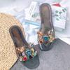 One-word slippers women summer colored diamond women