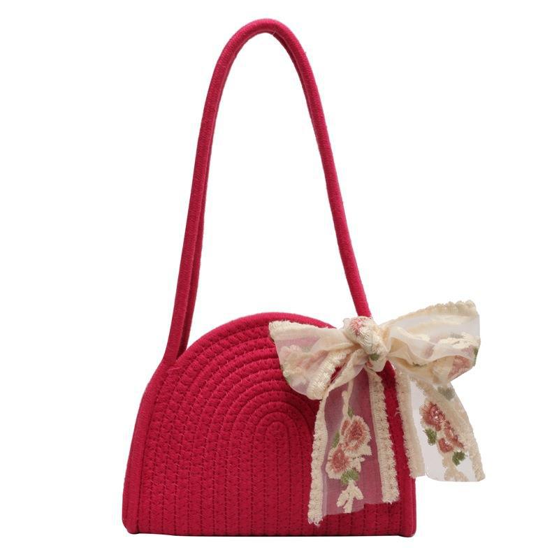 2025 Ladies' Cotton Rope Crossbody Phone Bag - Stylish Shoulder & Underarm Bag for Beach Vacation