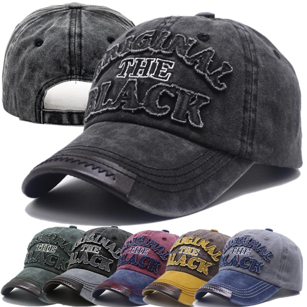 

Unisex Vintage Baseball Cap Cotton Hats For Men Women Casual 3D Black Letter Embroidery Cap Outdoor Sports Cap 54cm-60cm чорний