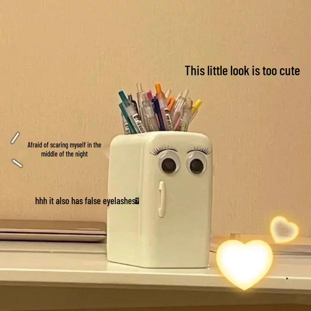 Rabat dla nowych przybyszów: Kreatywny Mini Lodówka Pojemnik na Długopisy dla Studentów - Uroczy i Zabawny Organizer na Biurko