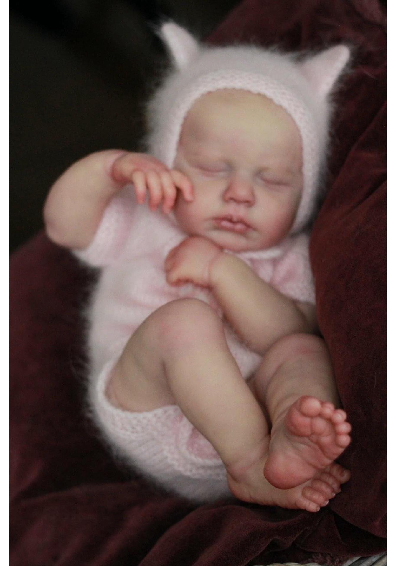 49cm LOULOU AWAKE Realistic Reborn Baby Doll with 3D Visible Veins 49cm