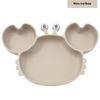 Silicone Suction Crab Plate: Divided Baby Tableware for Feeding & Weaning