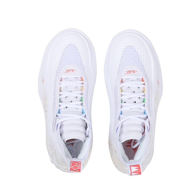 Li Ning WOW11 Dämpfung, Rutschfest, Abriebfest, Halt, Leicht, Rückprall Mittelhohe Basketballschuhe ABAU049-31