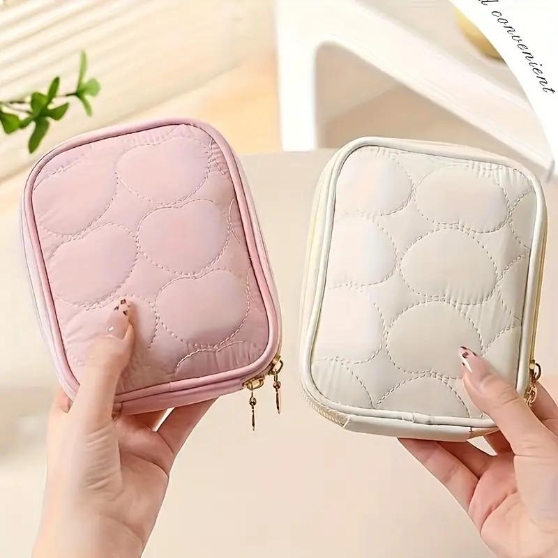 1PCS Mini Lipstick Bag Cosmetic Bag Simple Exquisite Travel Clutch Portable Travel Cosmetics Storage Bag