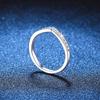 V-Shaped S925 Sterling Silver Moissanite Ring for Women - Korean Style Stackable Wedding Simulation Diamond