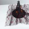 Dark Gothic Spider Lace Witch Hat Halloween Cosplay Party Costume Crone Headwear for Women Men Unisex Adult