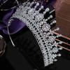 Traditional Large Classic Wedding Tiara Unique Design Cubic Zircon Bridal Hair Accessories Crown Women BC5697 Corona Princesa