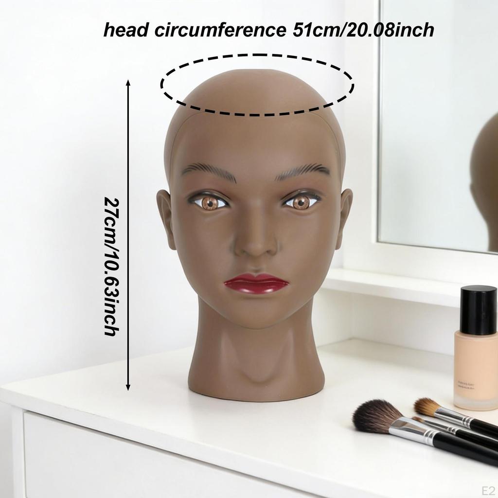 Testa di Manichino Femminile Modello Espositore Manichino Realistico in PVC per Trucco Centro Commerciale