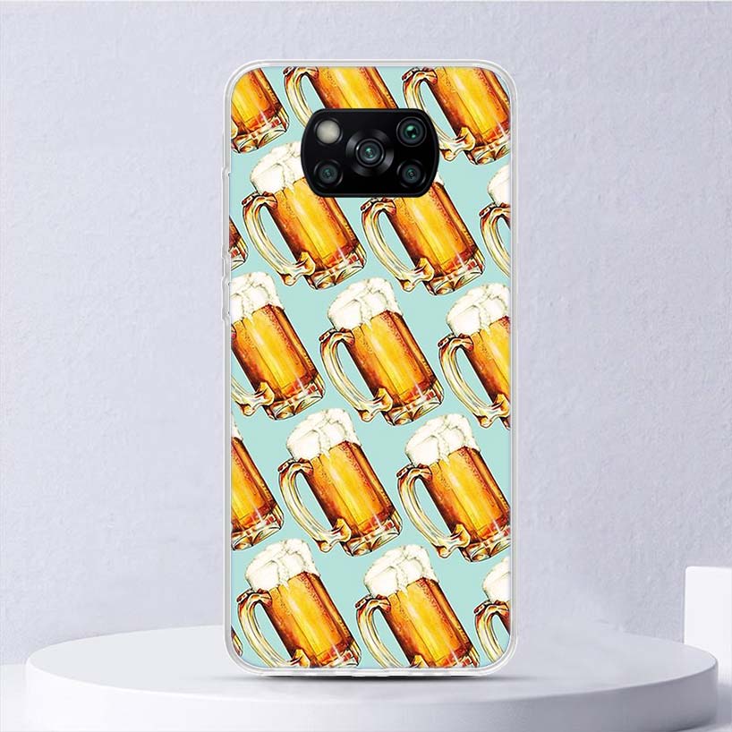 World Beers Alcohol Summer Bubble Soft Case For Xiaomi Poco X7 X6 X5 X4 X3 Nfc F6 F5 Pro Phone Cover F4 Gt F3 F2 F1 M5S M4 M3 M5