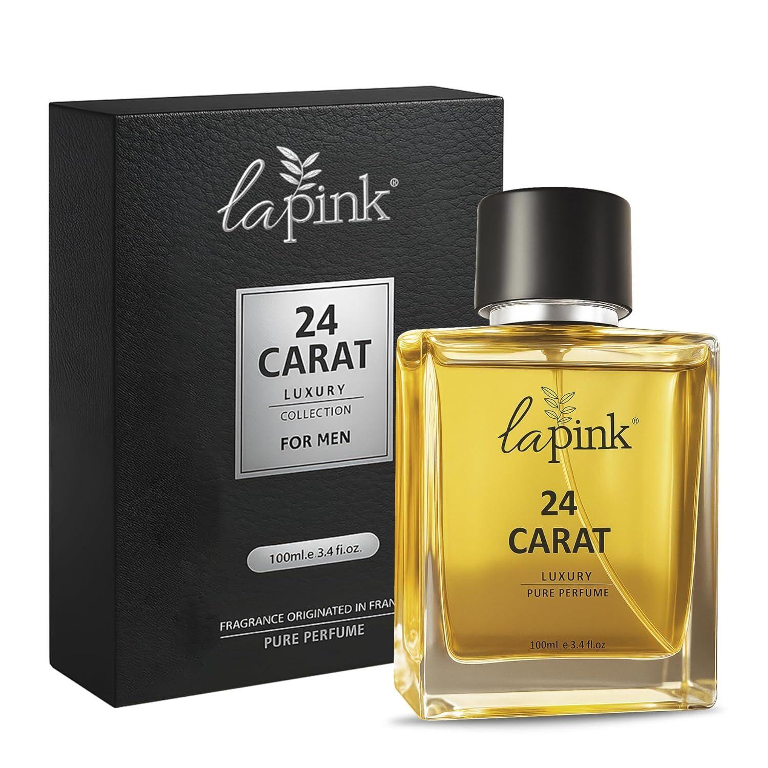 La Pink 24 Carat Luxury Perfume for Men  | French Premium Pure Perfume | Citrus & Woody Notes | Suitable for Every Occasion 100ML