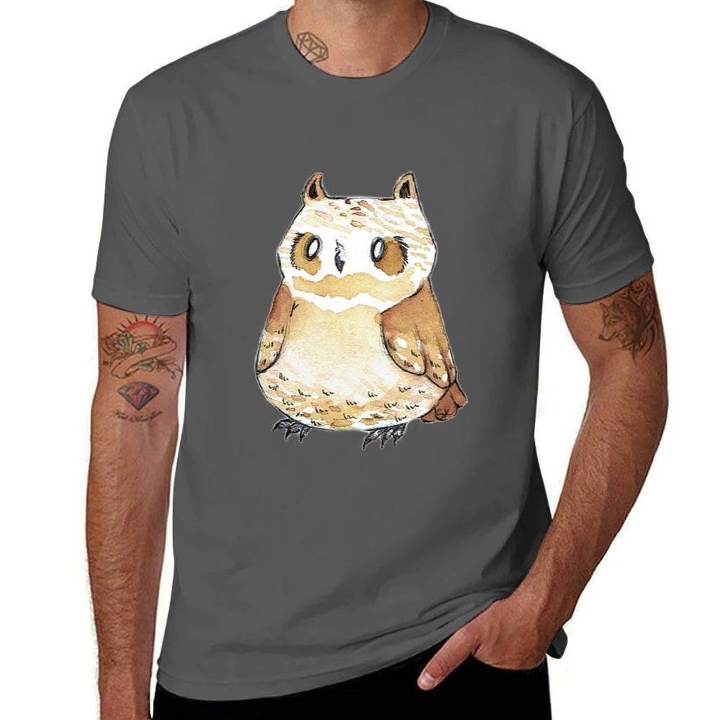 Great Horned Owl Tshirt Work Wear Simple Tee Shirt
