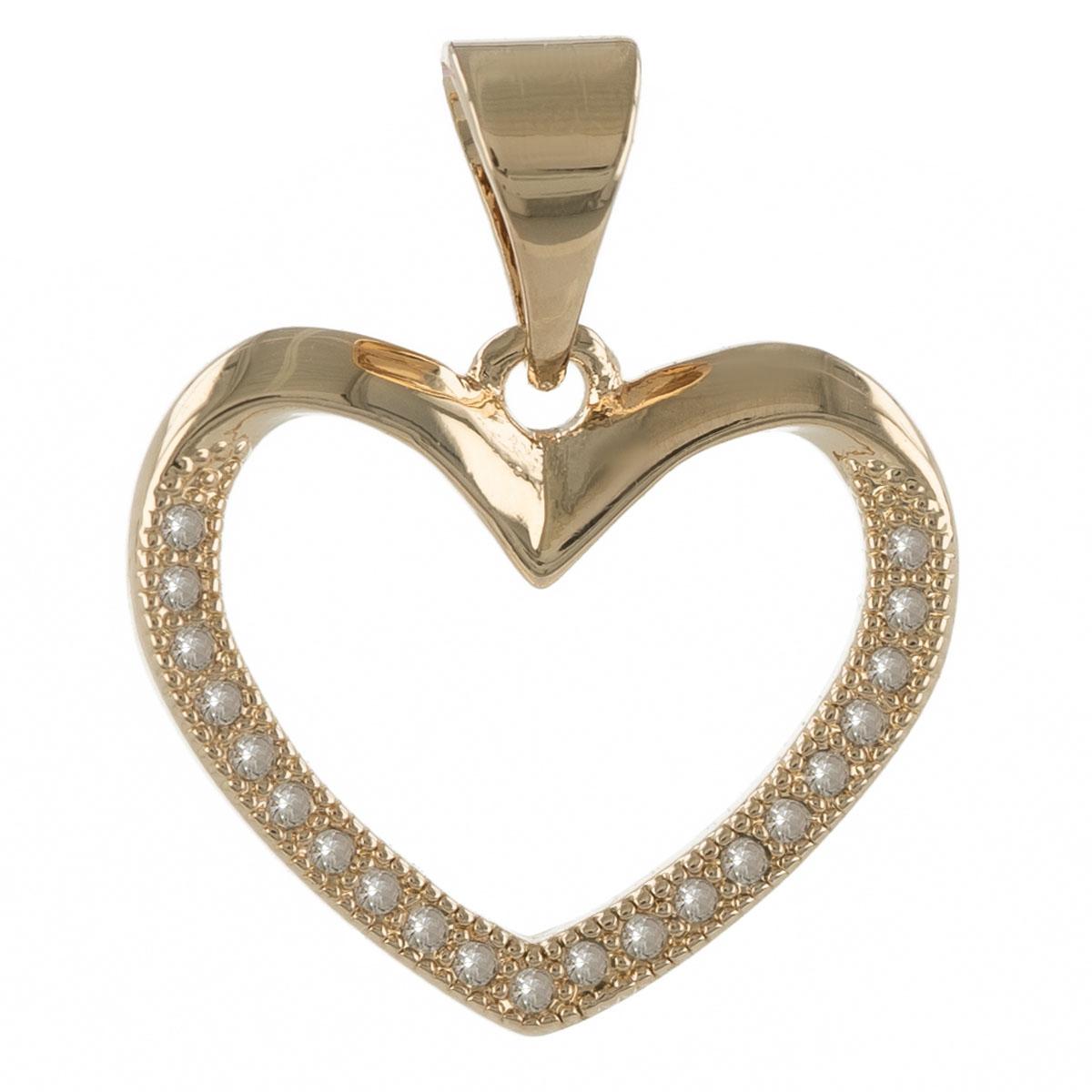 

Les Trésors De Lily [R4830] - Pendentif Plaqué Or Love blanc doré - 15x12 mm