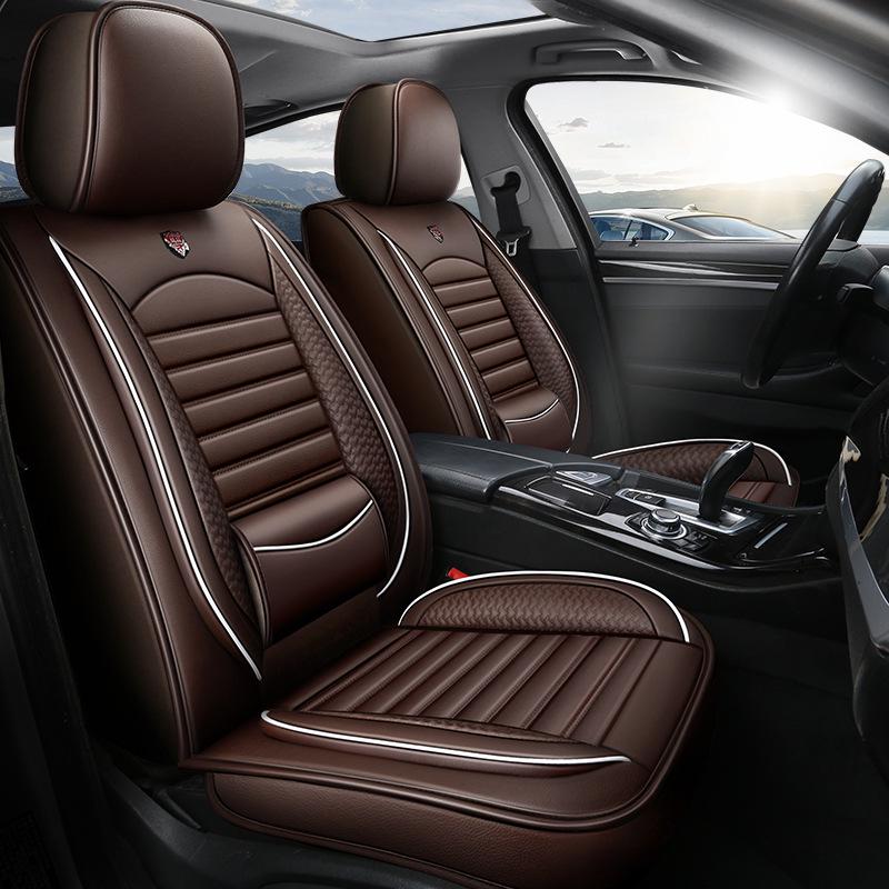Universal Leather Car Seat Cover - All-Season Full Set Cushion