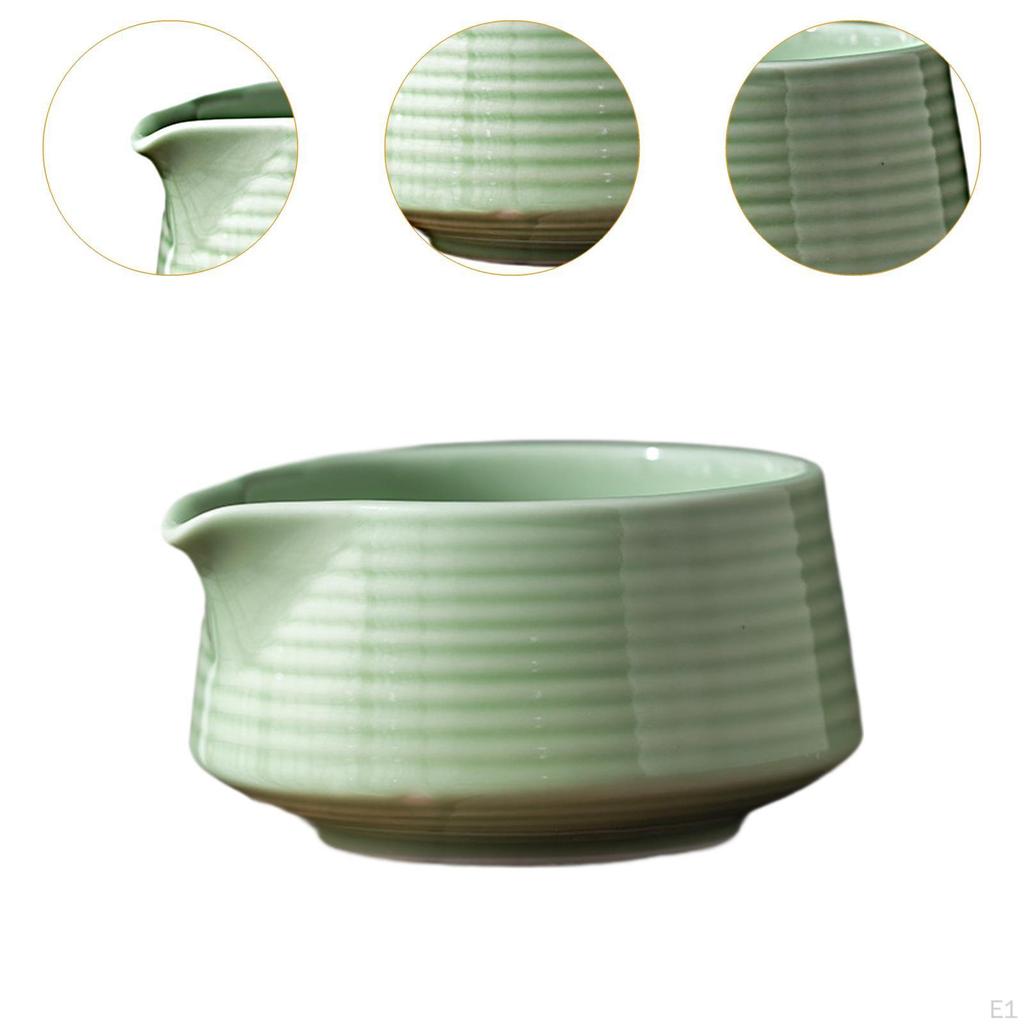 Ceramic Matcha Bowl Handmade Ceremony Portable Gift Tea Starter with Spout Cup