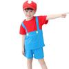 [TKY-csheep] Children's Cosplay Costume Set - Cute Character Overalls - Halloween Casual BLUE 3-Piece Set - Unisex - Halloween Outfit - Costume -