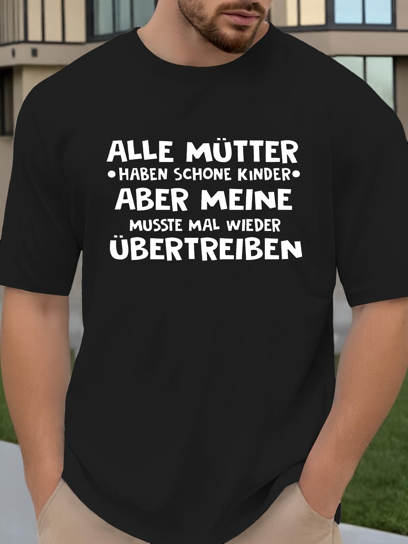 Men s T-Shirt Y2K German Quote White Regular Fit 2XL