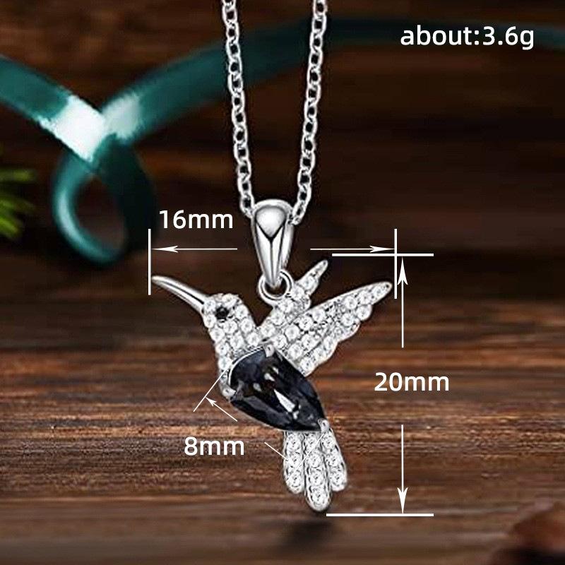 Huitan Elegant Bird Pendant Necklace Inlaid Shiny CZ for Women Wedding Party Anniversary Trendy Charming Accessories JewelryGood Product