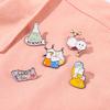 Niedliche Cartoon-Brosche mit Lackabzeichen, kreative Accessoires