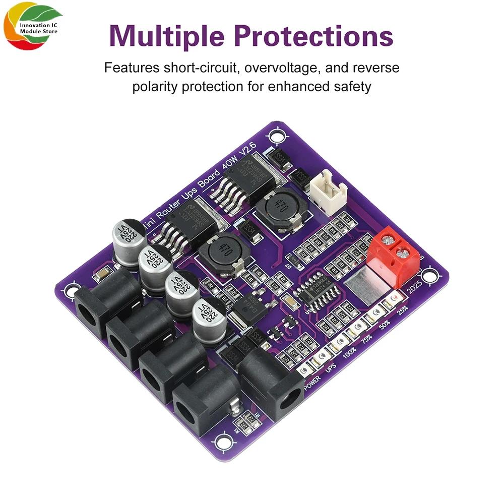 Mini Router Uninterruptible Power Supply Board 40W Battery Charging Board 12.6V Power Supply Conversion Step-down Module 403S