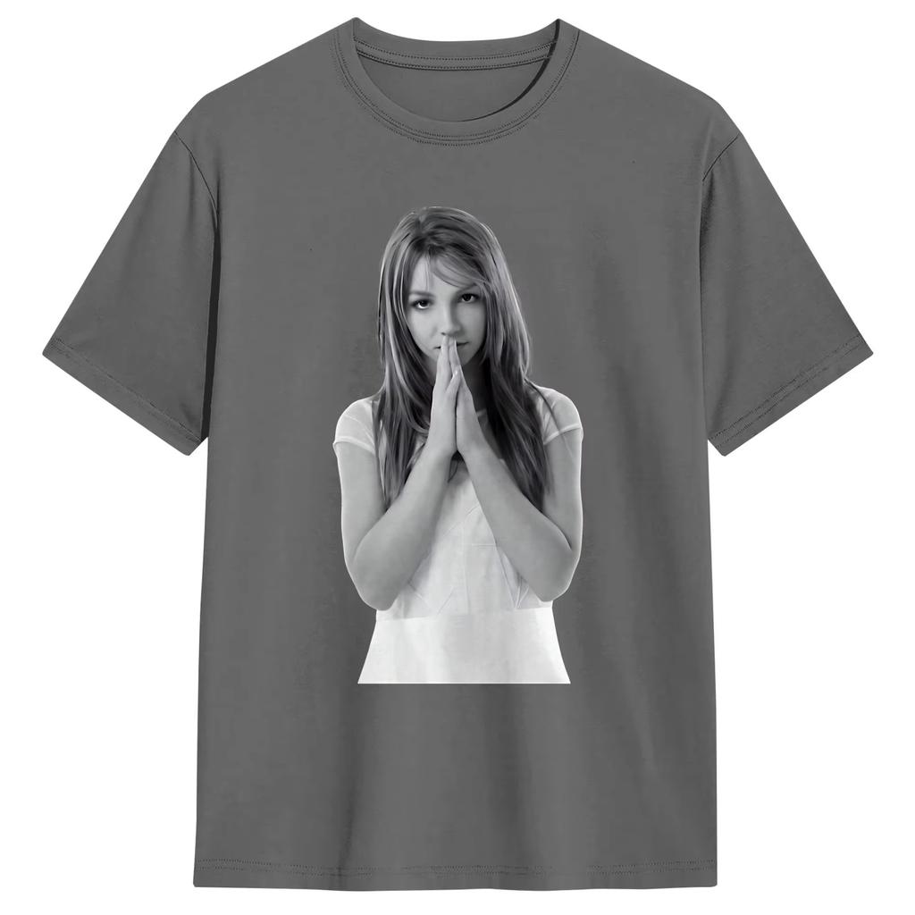 Britney Spears Y2K Print T-shirt Unisex Summer Cotton Vintage Short Sleeve Streetwear Women And Men T-shirt