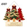 Indoor Outdoor Seasonal Ornaments Christmas Wooden Sign Hanging Ornament, Multi-Layer Tree Wood Plaque Signs with Rope, Merry Festive Door Wall Decor
