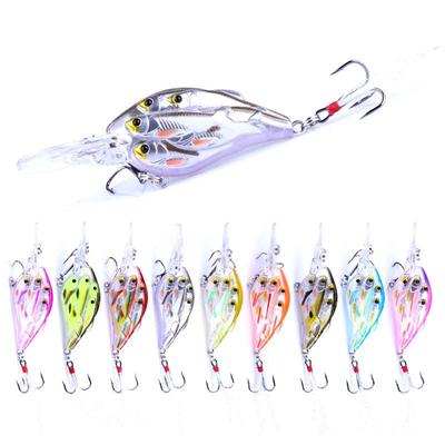 1pcs 8-Dimensions Crankbait Swim Bait 7cm 9g  Plastic Bionic Wobbler Fishing Tackle