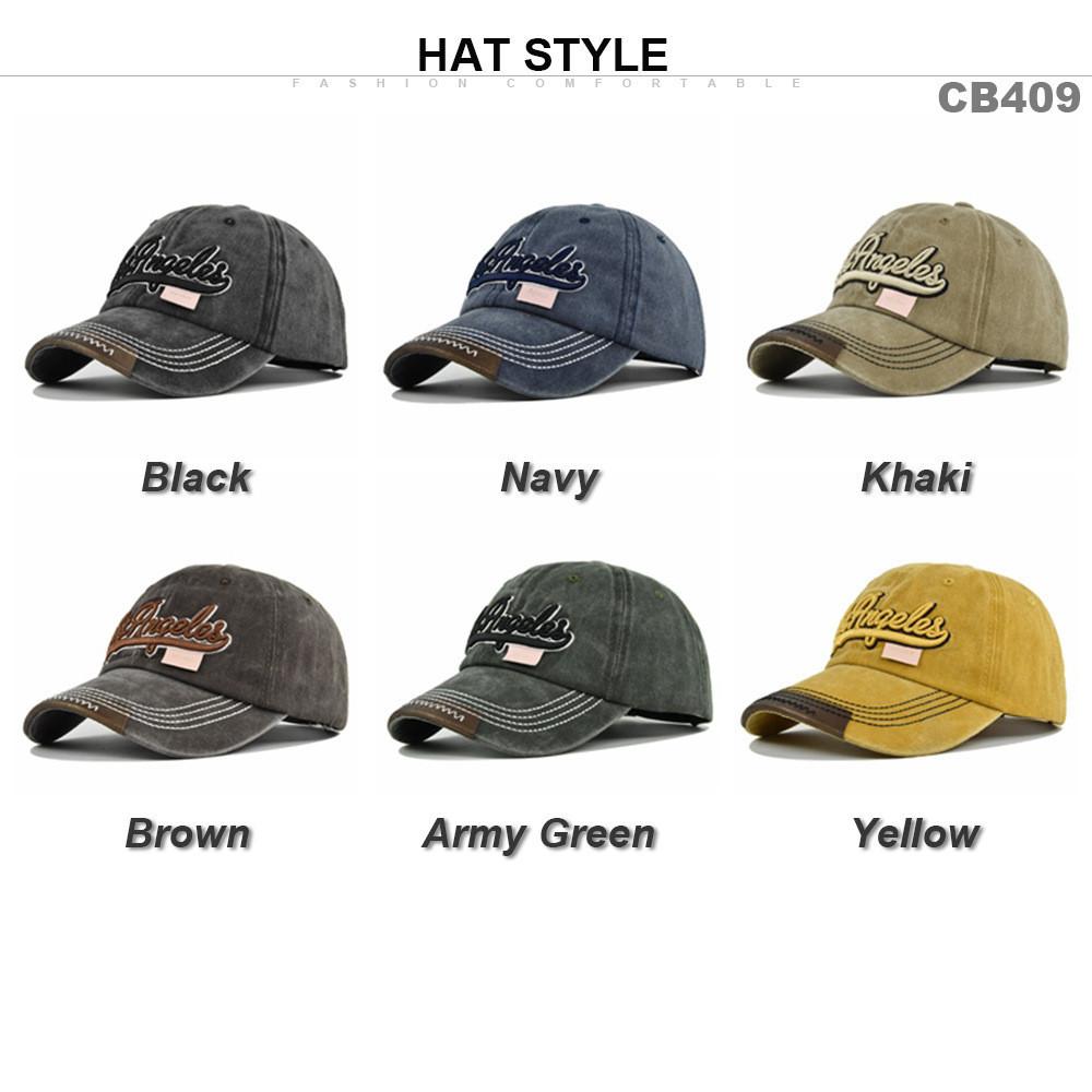 Vintage 3d Embroidery Baseball Cap Washed Out Sun Hat Adjustable Size