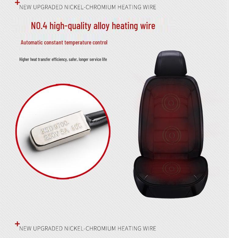 Heated Smart Car Seat Cushion 12V/24V, Four Seasons Imitation Cashmere