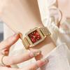 Nieuwe Mode Dames Armband Vierkante Horloges Dames Quartz Polshorloge Voor Valentijnsdag Verjaardagscadeaus