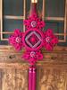 Large Red Handmade Chinese Knot Pendant: Decorative Wall Ornament for Living Room & Housewarming Gift